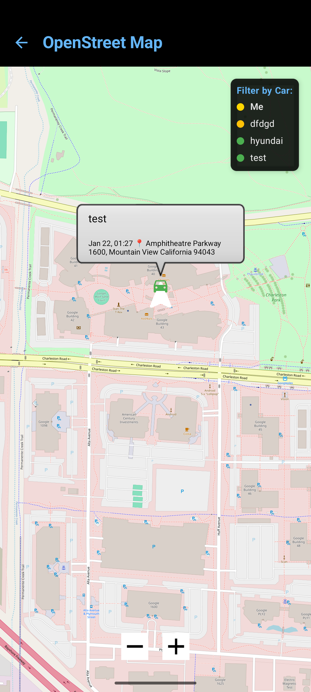 ParkFinder Light Mode Screenshot 1