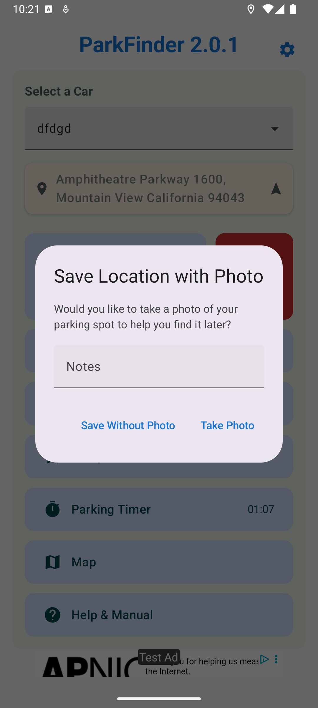 ParkFinder Light Mode Screenshot 5