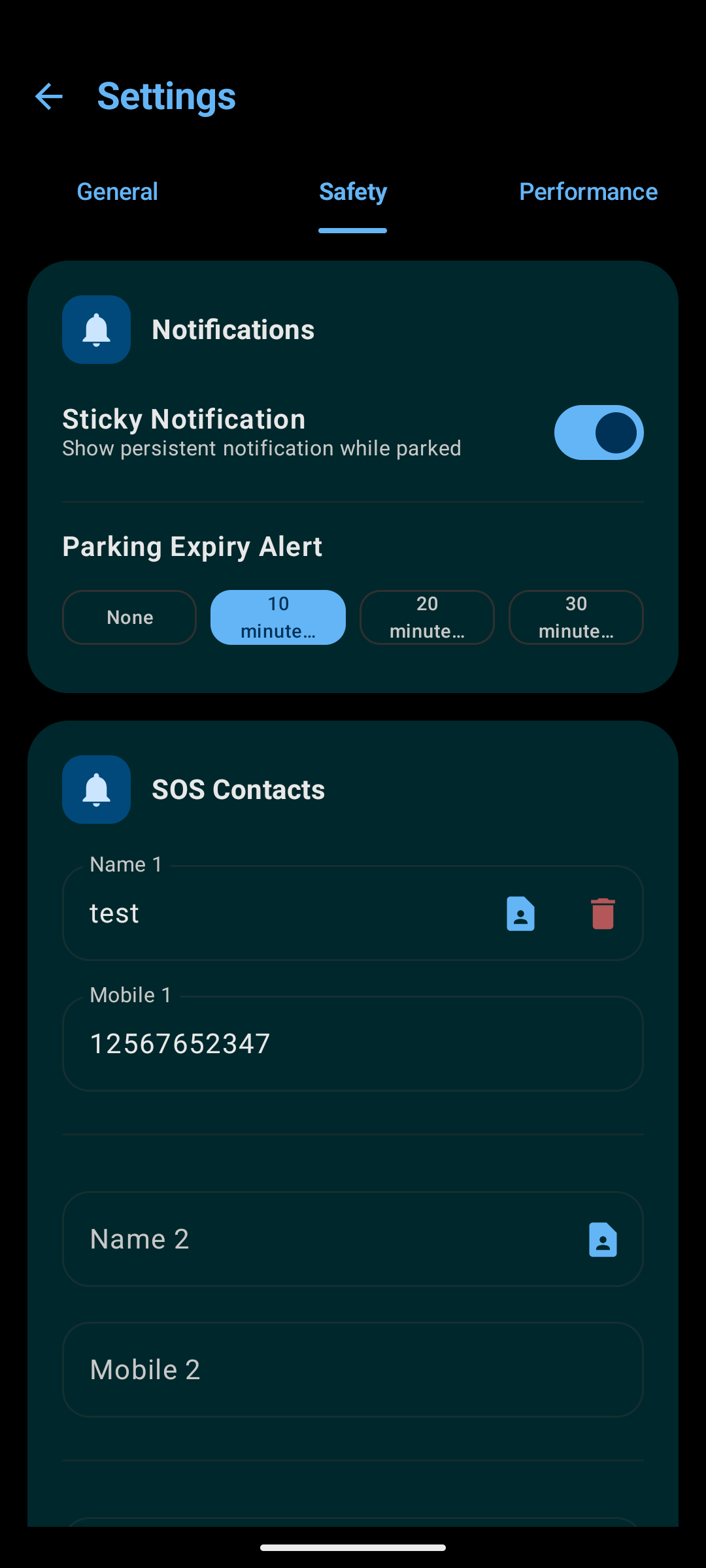 ParkFinder Dark Mode Screenshot 5