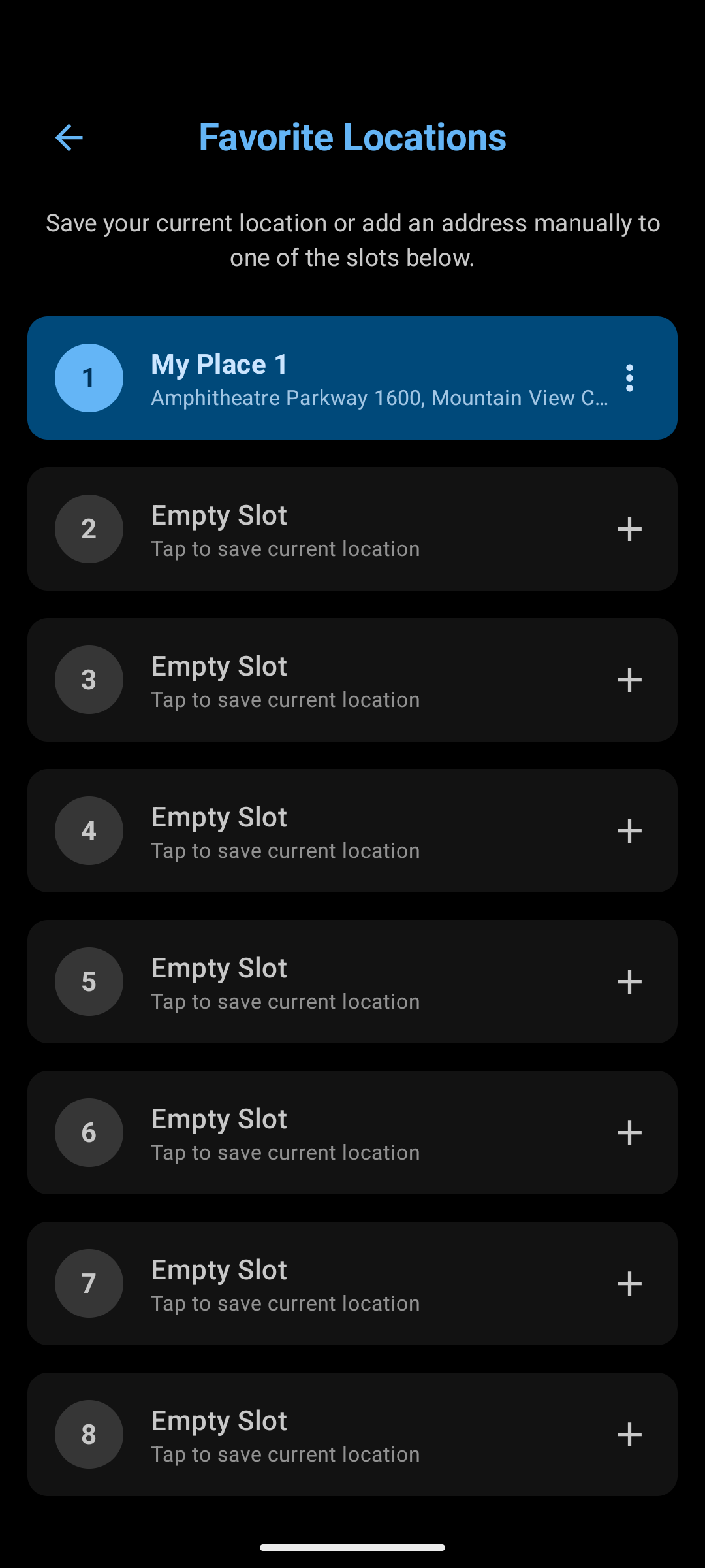 ParkFinder Dark Mode Screenshot 5