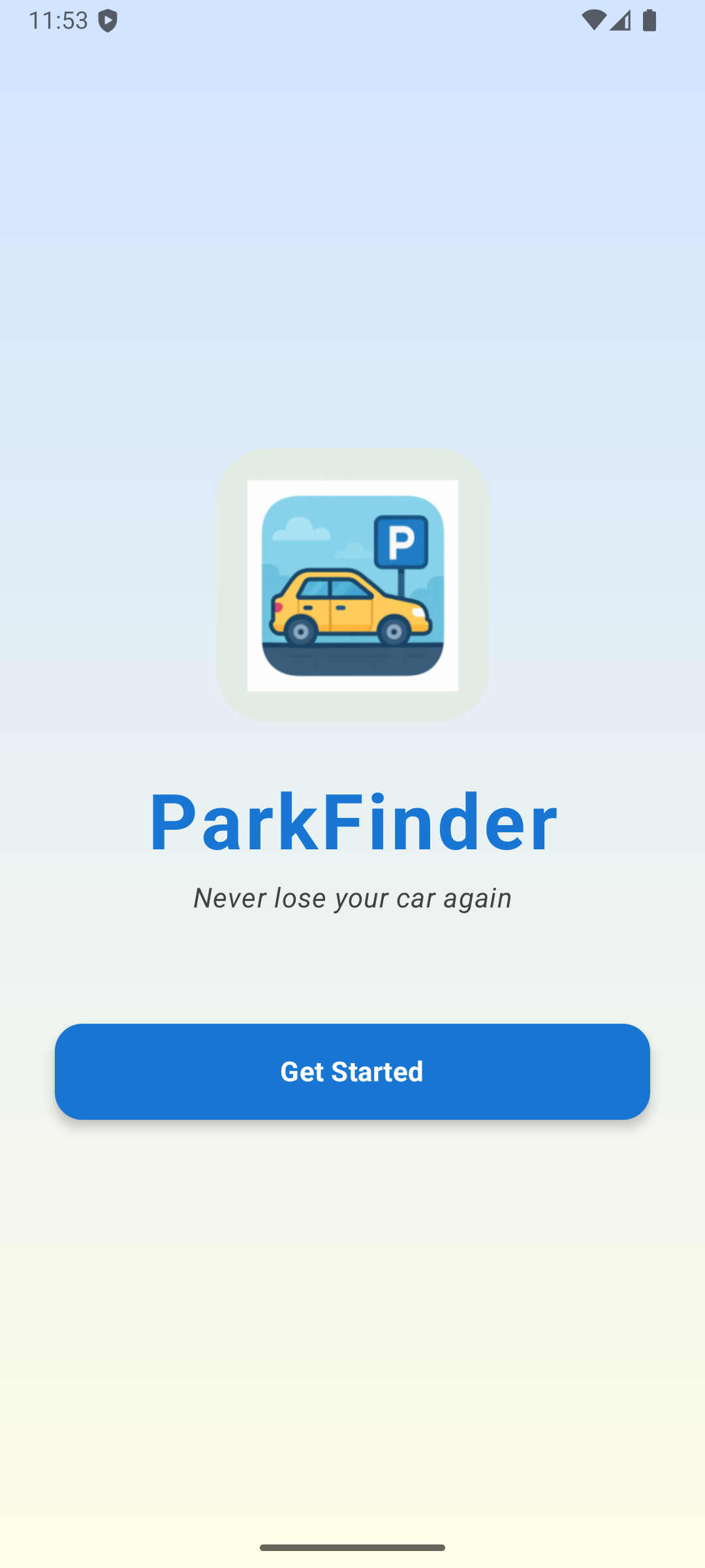 ParkFinder app preview